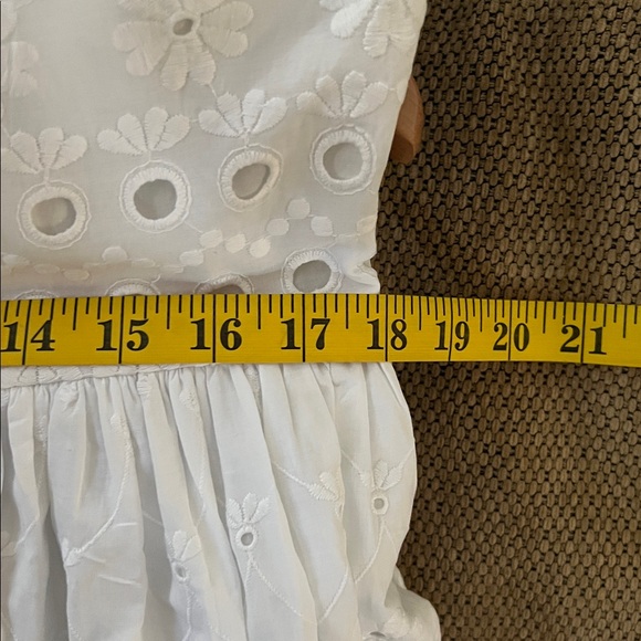 Kate Spade White Floral eyelet Lace midi dress size 14‎ - Picture 6 of 10